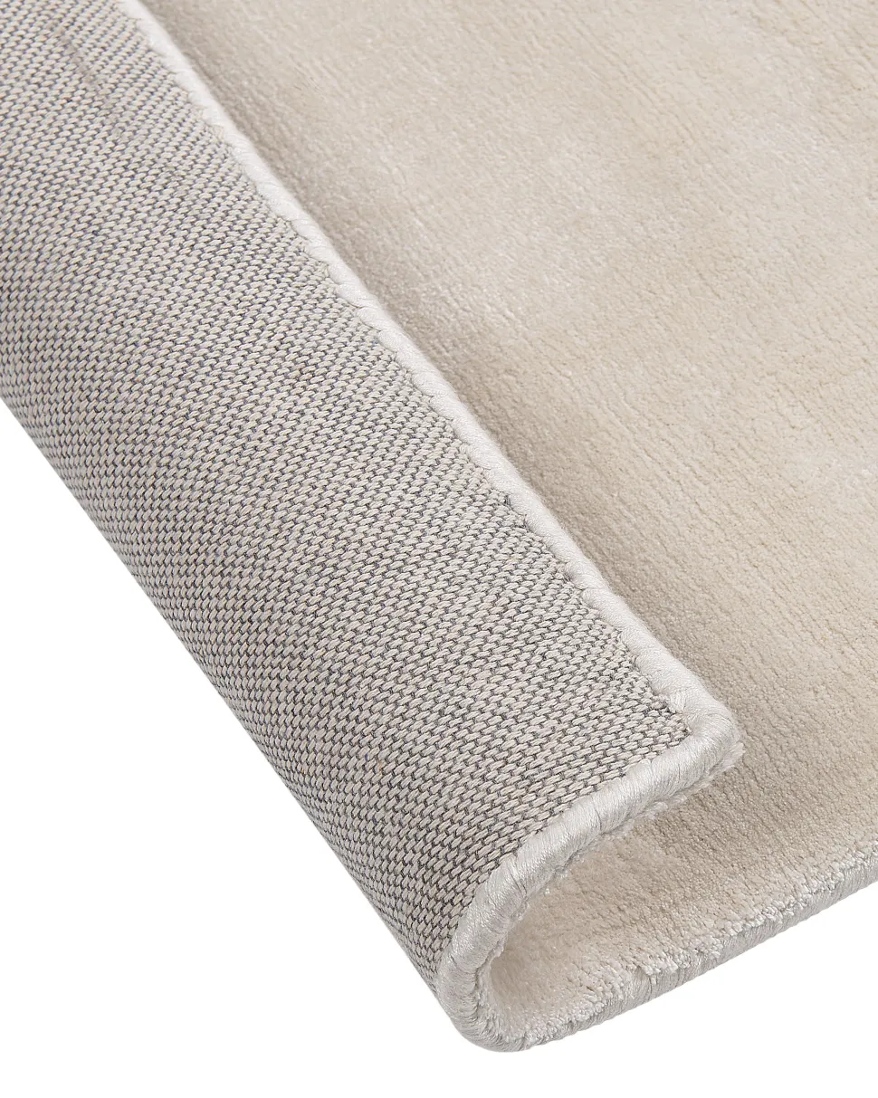 Teppich Viskose Hellbeige 160 X 230 Cm Kurzflor Gesi Ii