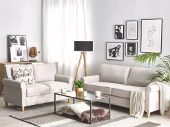 Teppich Wolle Grau 160 X 230 Cm Streifenmuster Kurzflor Akkaya