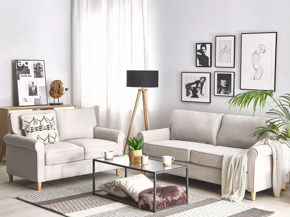 Teppich Wolle Grau 160 X 230 Cm Streifenmuster Kurzflor Akkaya