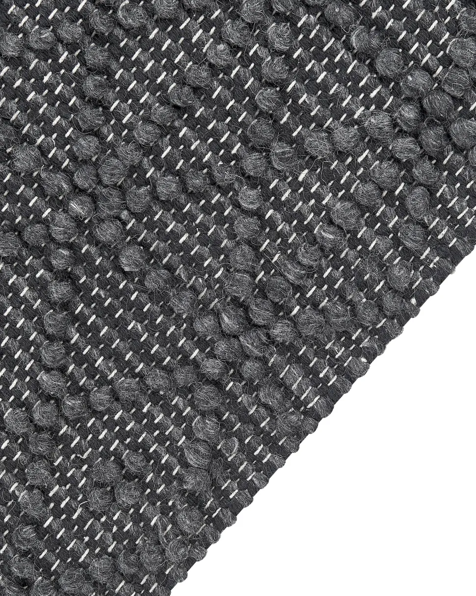 Teppich Wolle Schwarz 200 X 300 Cm Kurzflor Alucra