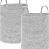 Textilkorb Baumwolle Grau 34 Cm 2Er Set Saryk