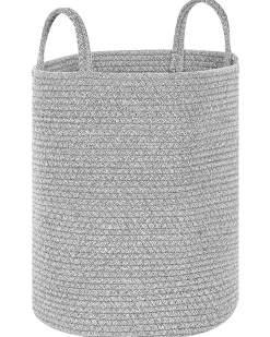 Textilkorb Baumwolle Grau 34 Cm 2Er Set Saryk