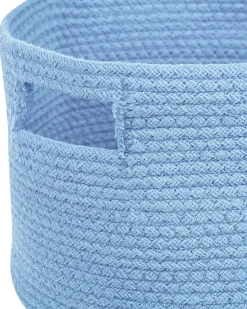 Textilkorb Baumwolle Hellblau 30 Cm 2Er Set Chiniot