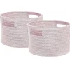 Textilkorb Baumwolle Pastellrosa 30 Cm 2Er Set Chiniot