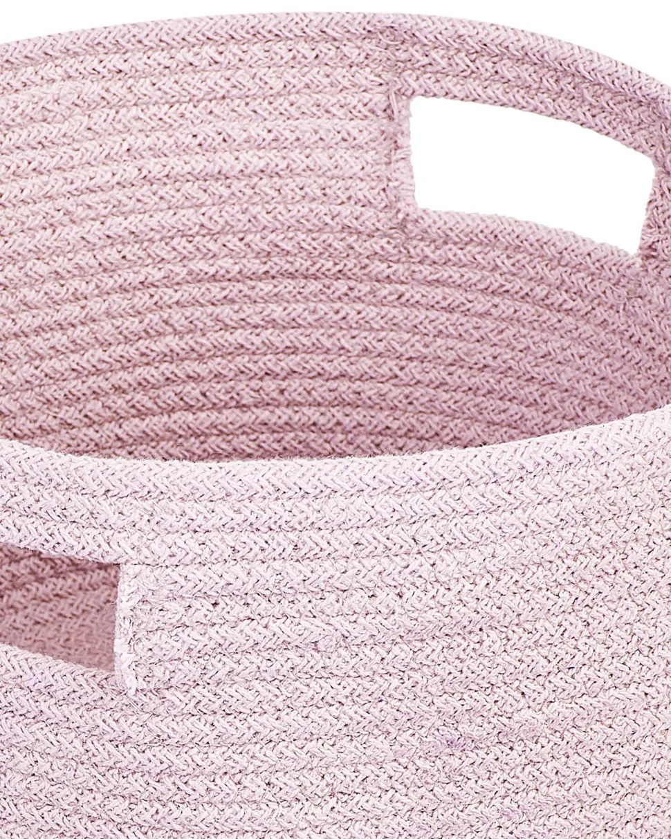 Textilkorb Baumwolle Pastellrosa 30 Cm 2Er Set Chiniot
