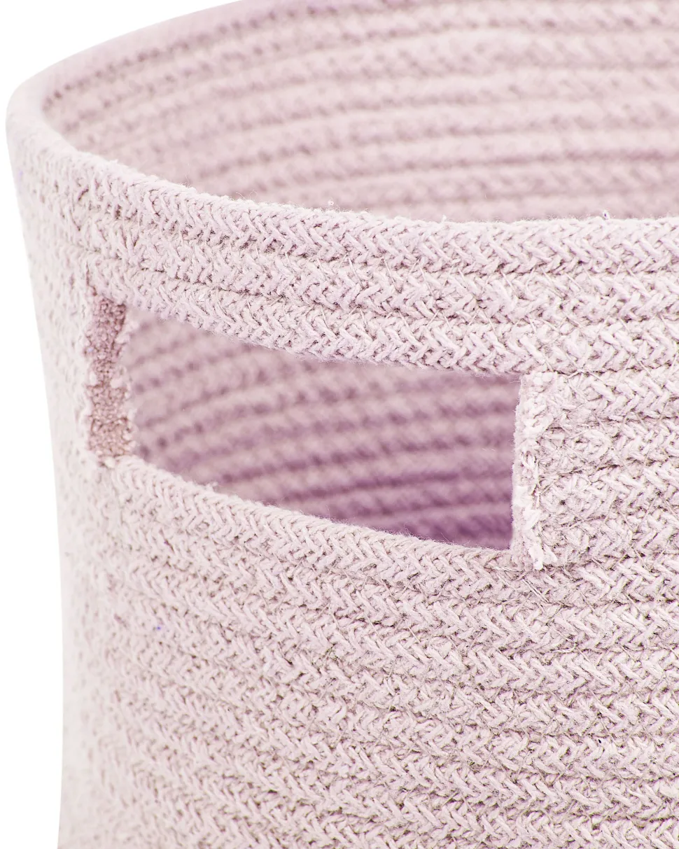 Textilkorb Baumwolle Pastellrosa 30 Cm 2Er Set Chiniot