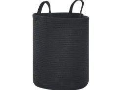 Textilkorb Baumwolle Schwarz 34 Cm 2Er Set Saryk