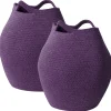 Textilkorb Baumwolle Violett 2Er Set Panjgur