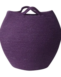 Textilkorb Baumwolle Violett 2Er Set Panjgur