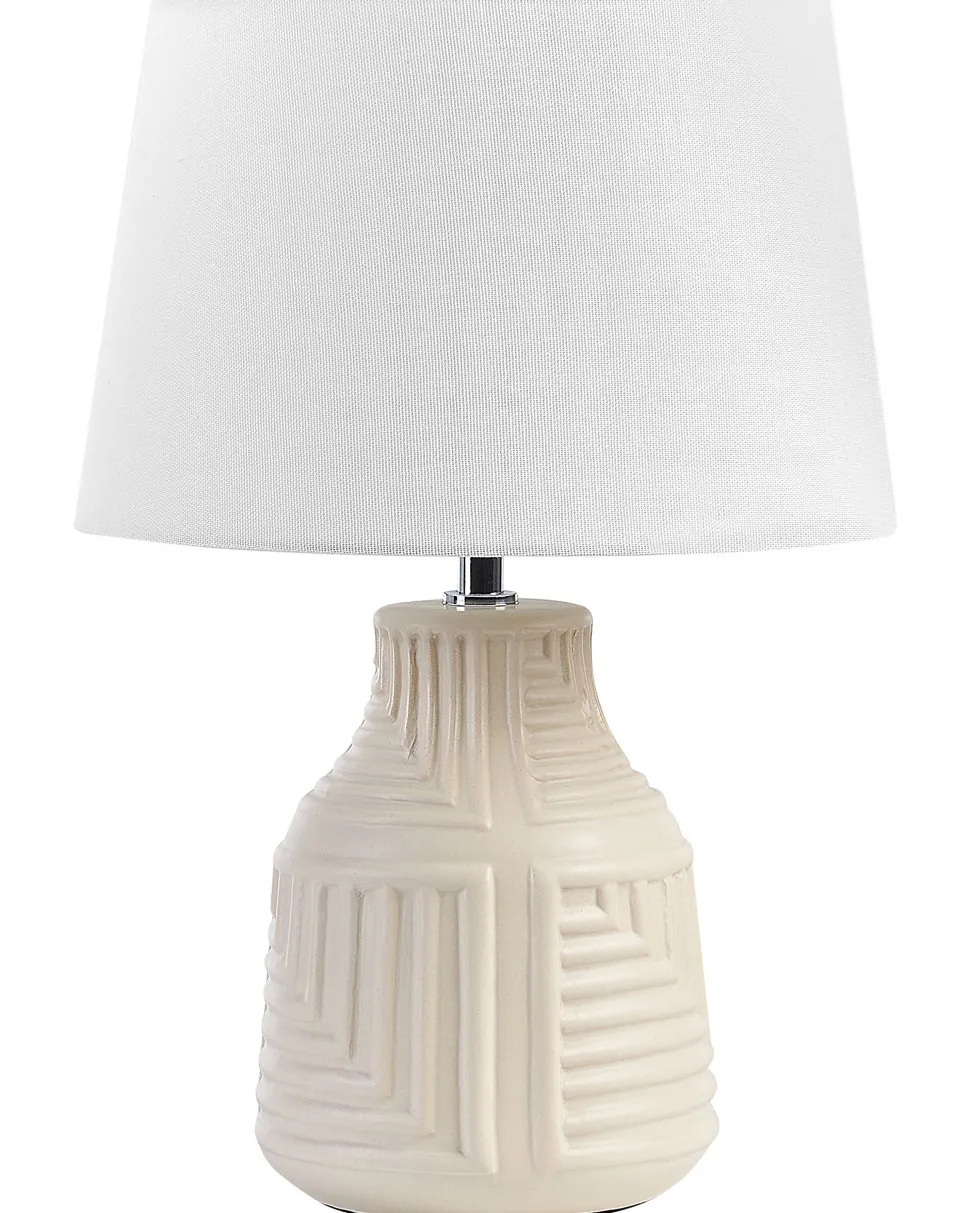 Tischlampe Aus Keramik Beige Ozama