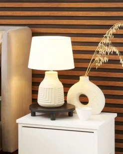 Tischlampe Aus Keramik Beige Ozama