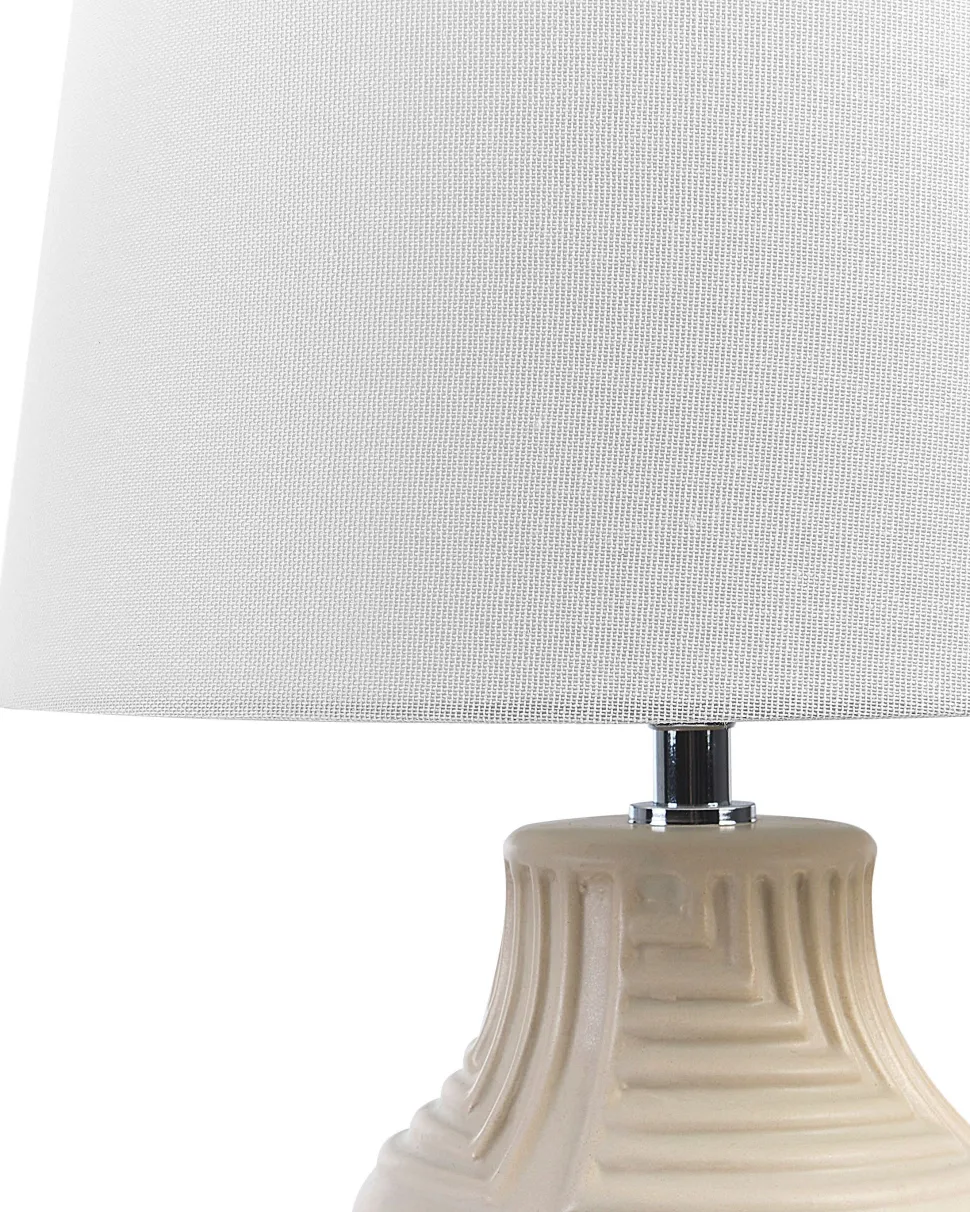 Tischlampe Aus Keramik Beige Ozama