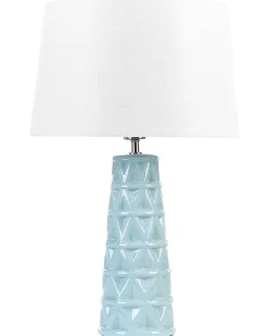 Tischlampe Aus Keramik Blau Vinces
