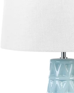 Tischlampe Aus Keramik Blau Vinces
