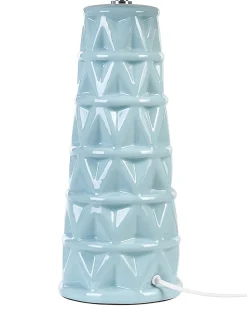 Tischlampe Aus Keramik Blau Vinces