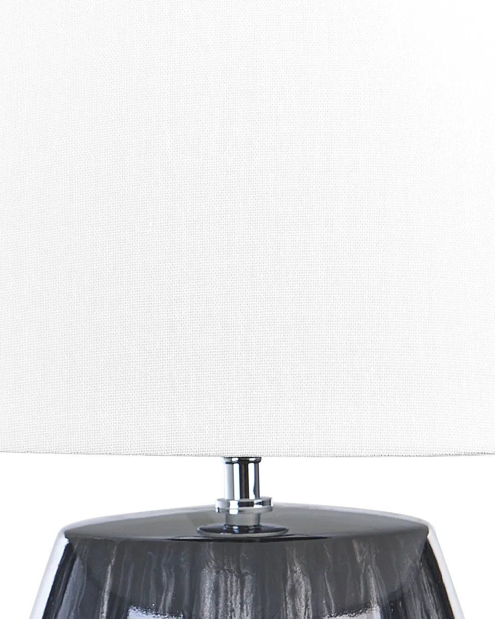 Tischlampe Aus Keramik Grau/Beige Cidra