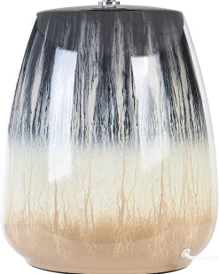 Tischlampe Aus Keramik Grau/Beige Cidra