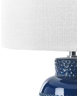 Tischlampe Aus Keramik Marineblau Perlis