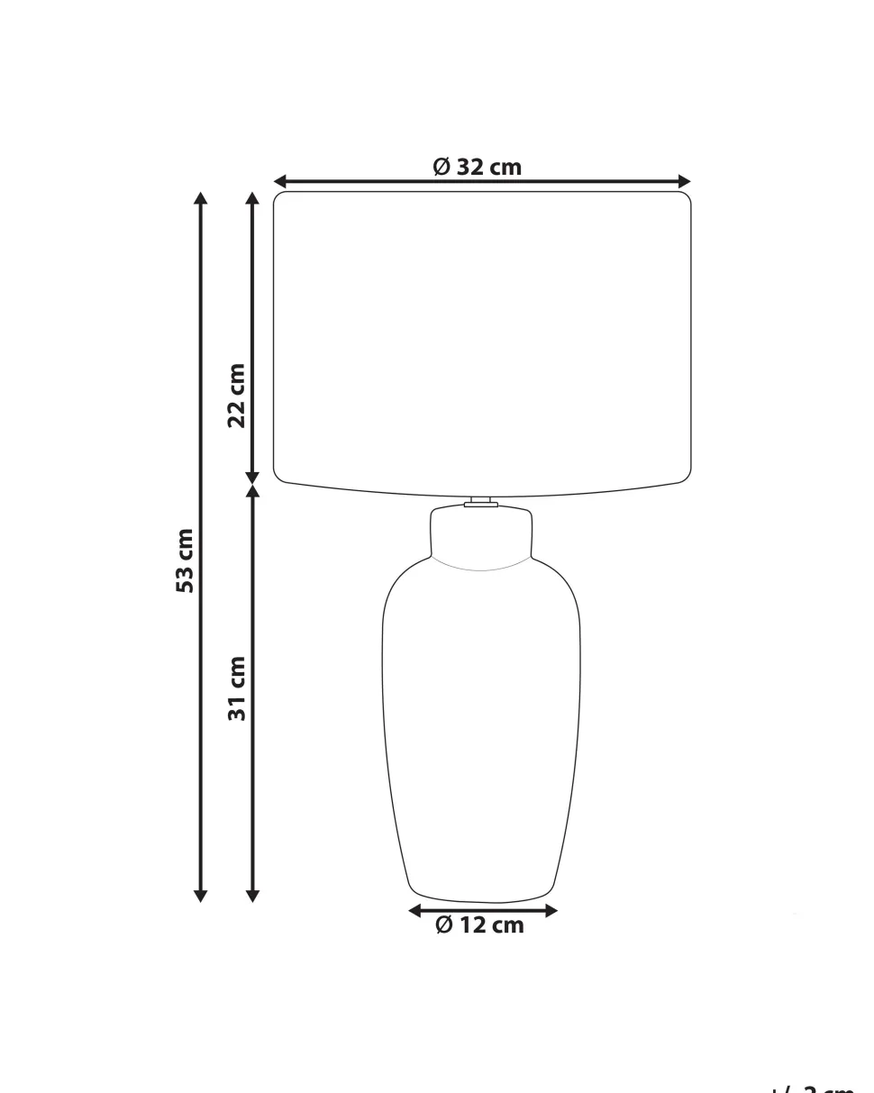 Tischlampe Aus Keramik Marineblau Perlis
