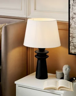 Tischlampe Aus Keramik Schwarz Morant