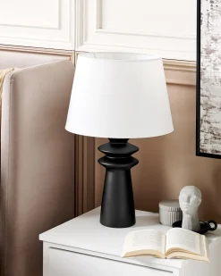 Tischlampe Aus Keramik Schwarz Morant