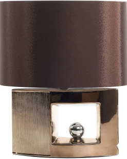 Tischlampe Braun 48 Cm Trommelform Duero