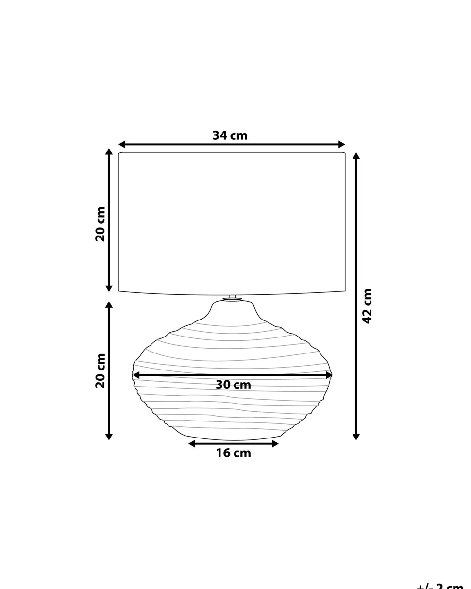 Tischlampe Braun 42 Cm Trommelform Lima