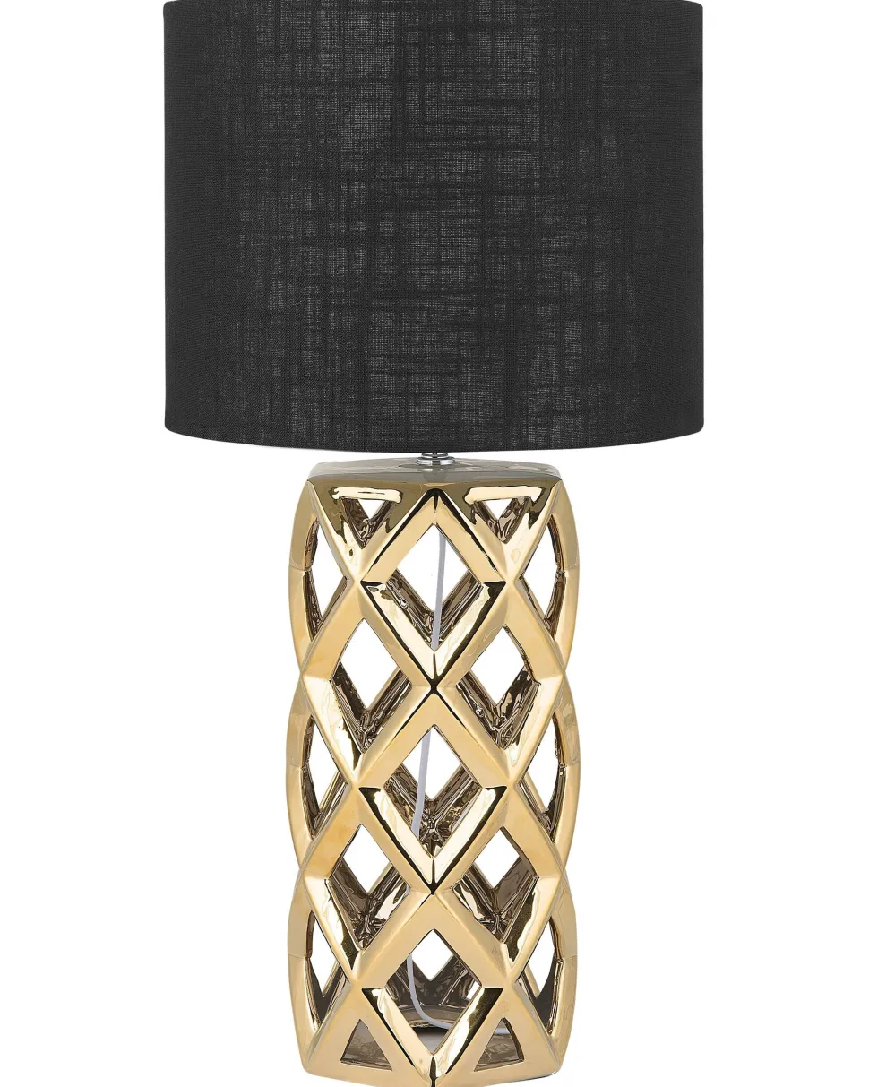 Tischlampe Gold 71 Cm Geometrisch Selja