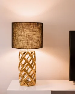 Tischlampe Gold 71 Cm Geometrisch Selja