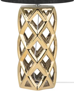 Tischlampe Gold 71 Cm Geometrisch Selja