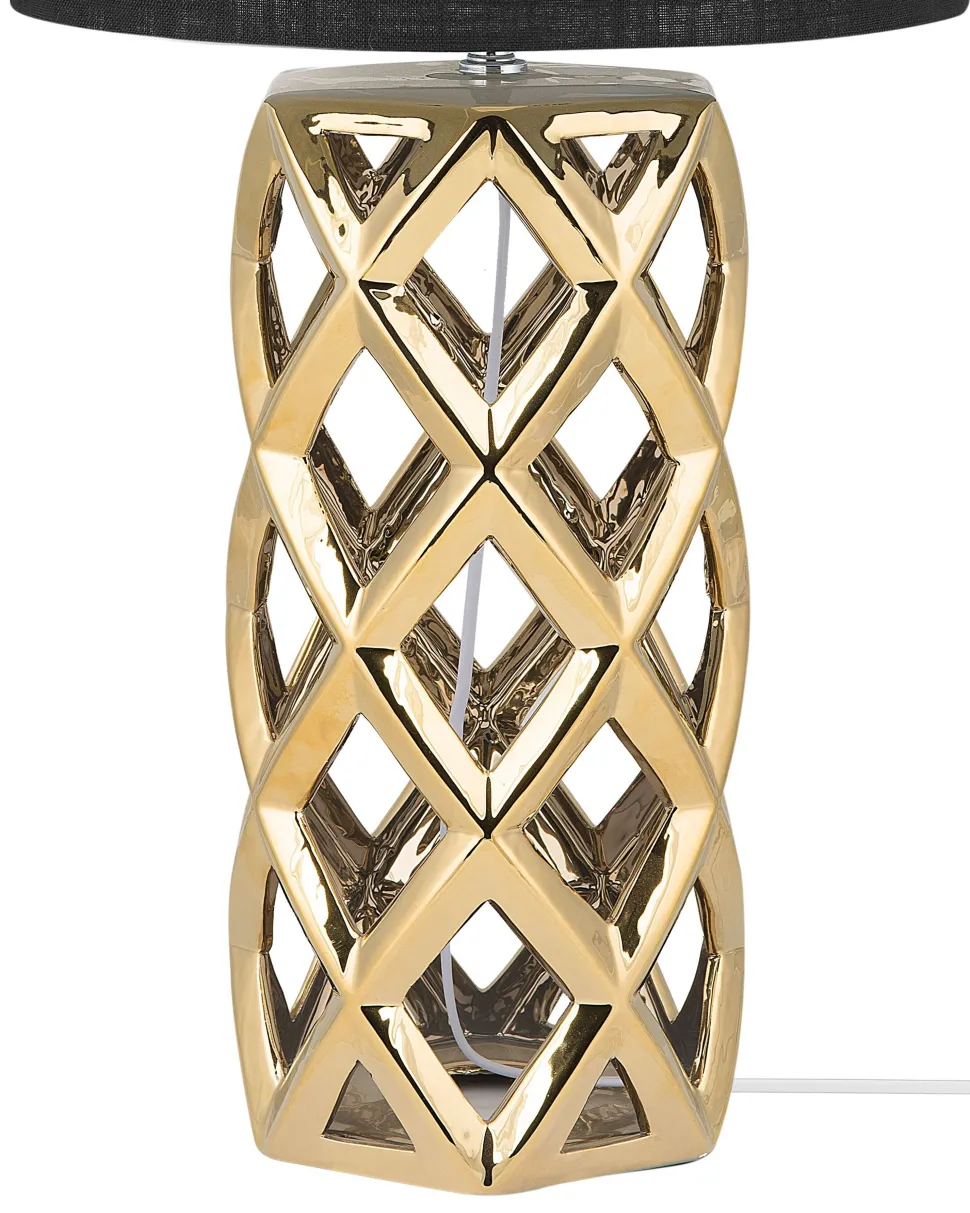 Tischlampe Gold 71 Cm Geometrisch Selja