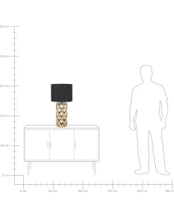 Tischlampe Gold 71 Cm Geometrisch Selja
