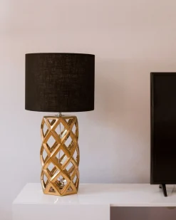 Tischlampe Gold 71 Cm Geometrisch Selja