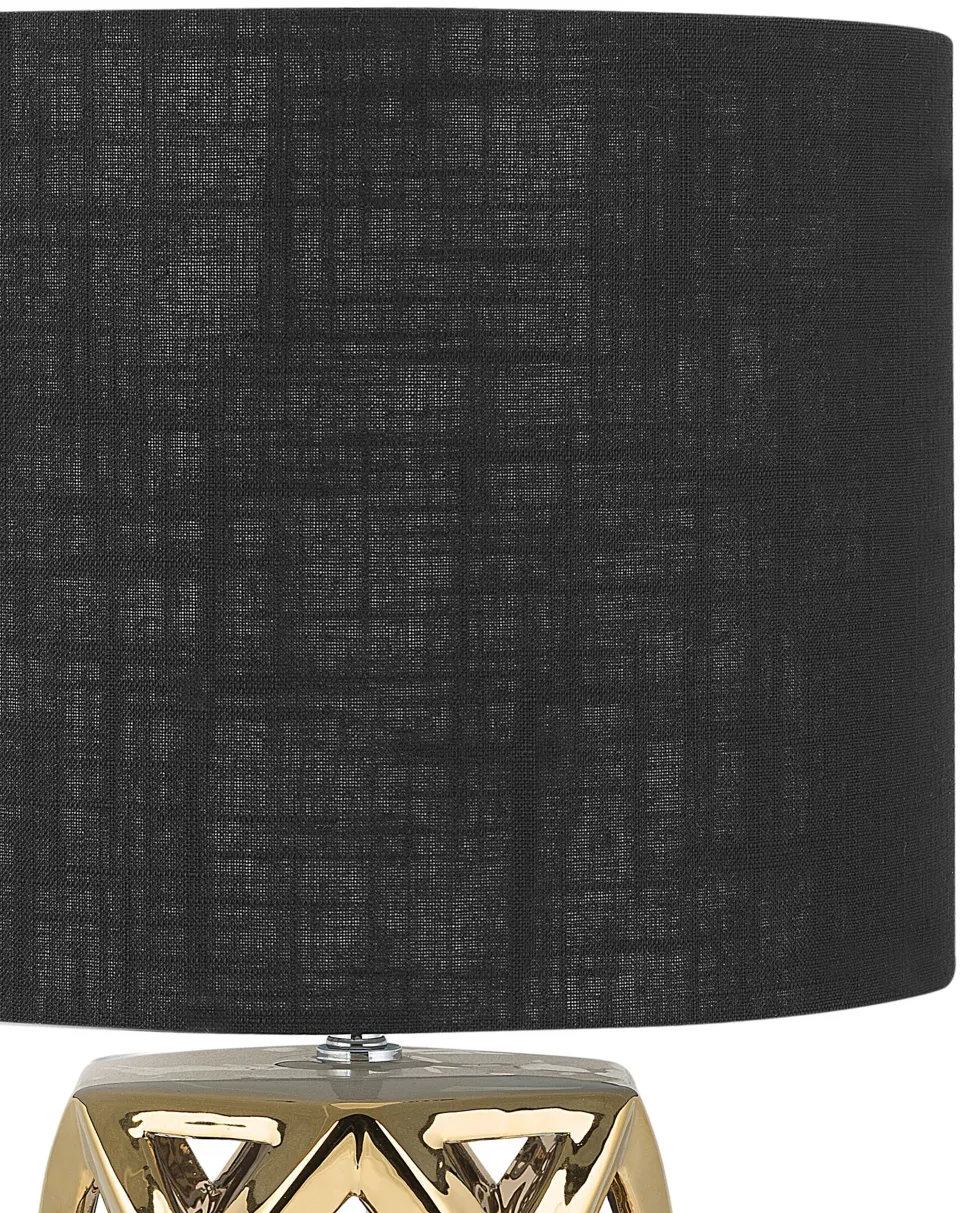 Tischlampe Gold 71 Cm Geometrisch Selja