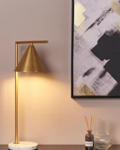 Tischlampe Gold 65 Cm Kegelform Mocal