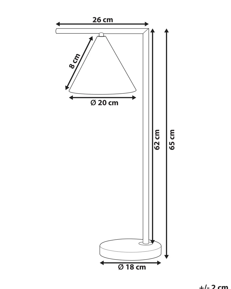 Tischlampe Gold 65 Cm Kegelform Mocal