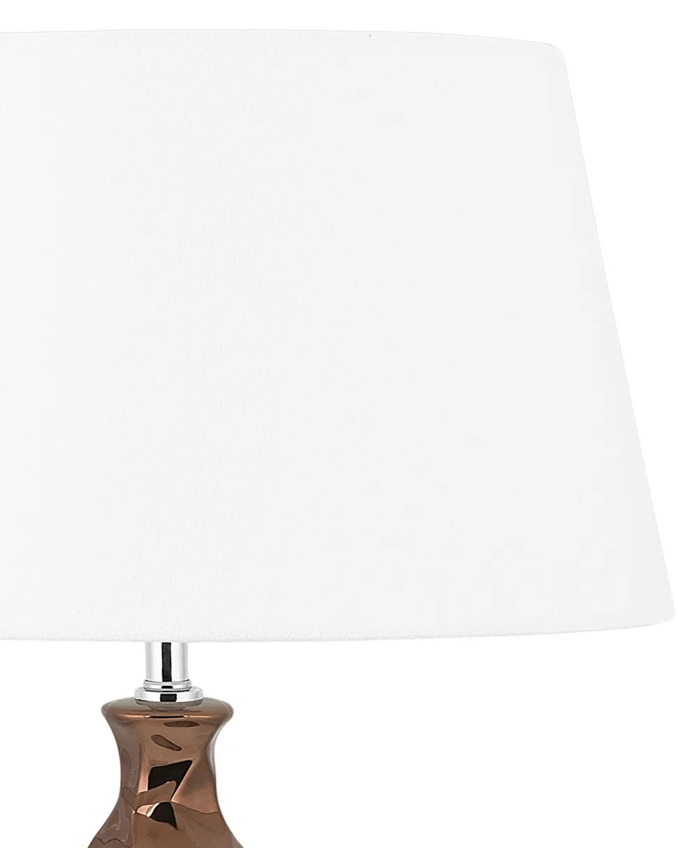 Tischlampe Goldbraun 61 Cm Rund Tori