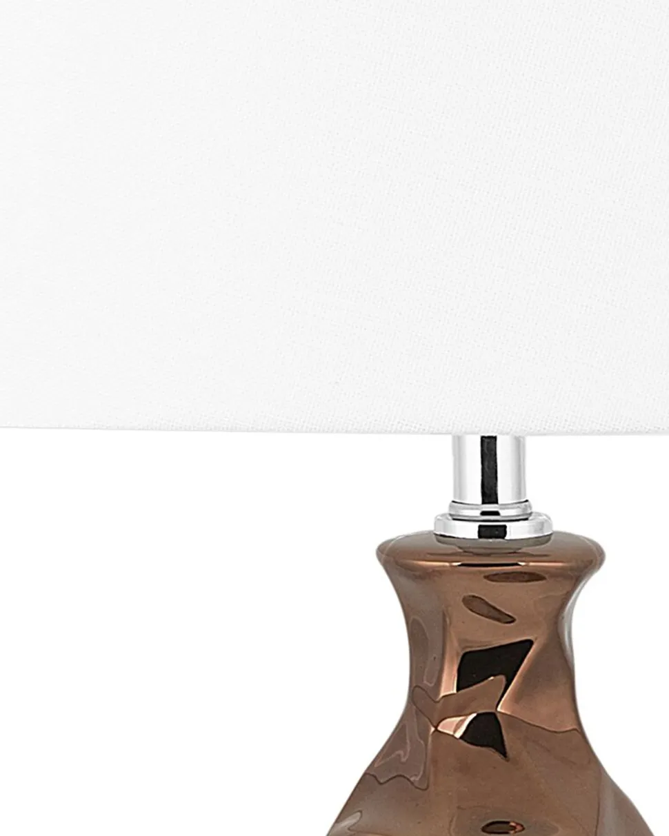 Tischlampe Goldbraun 61 Cm Rund Tori