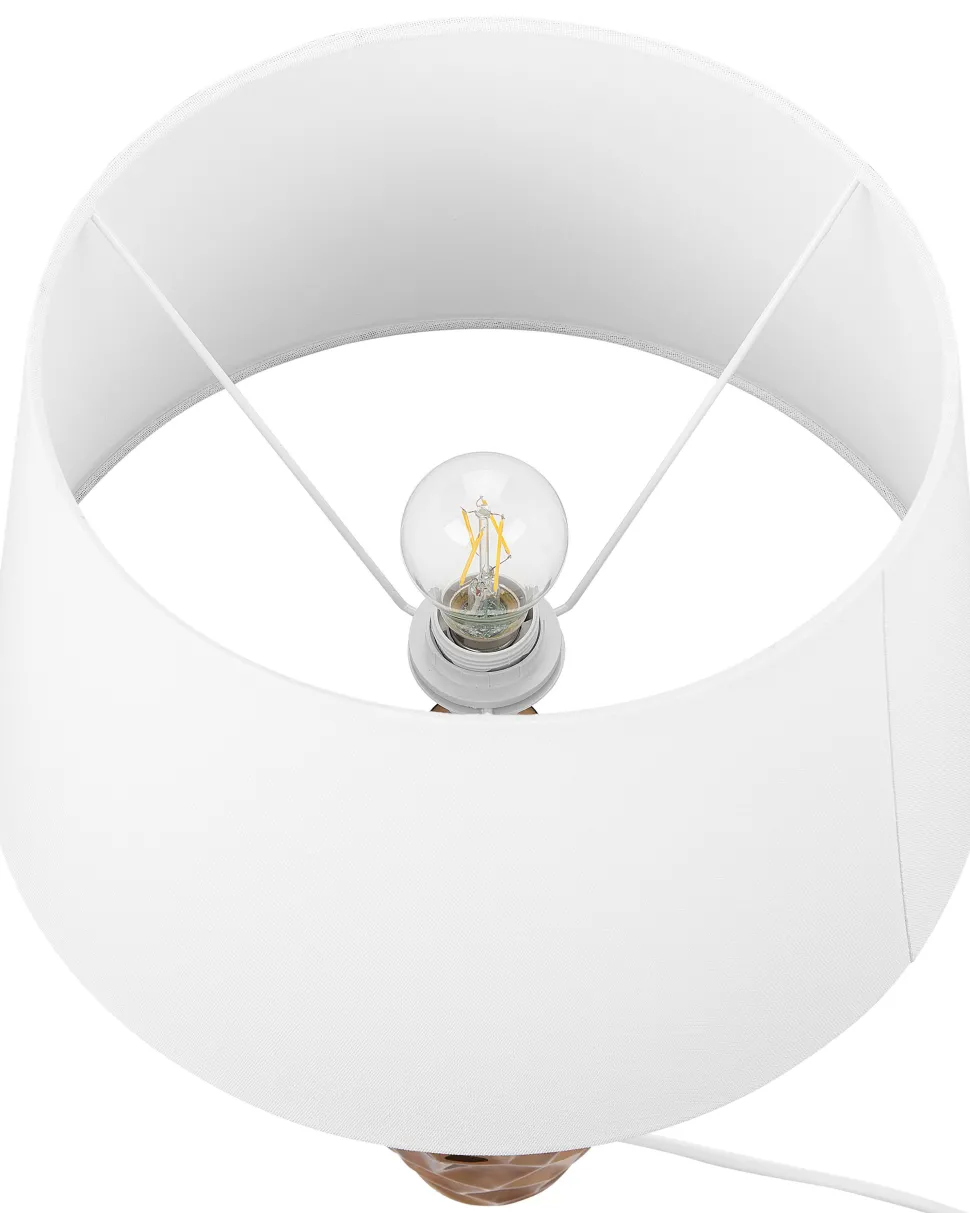 Tischlampe Goldbraun 61 Cm Rund Tori