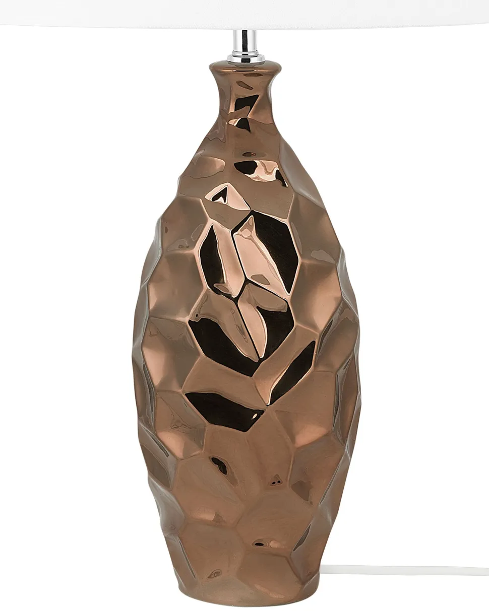 Tischlampe Goldbraun 61 Cm Rund Tori