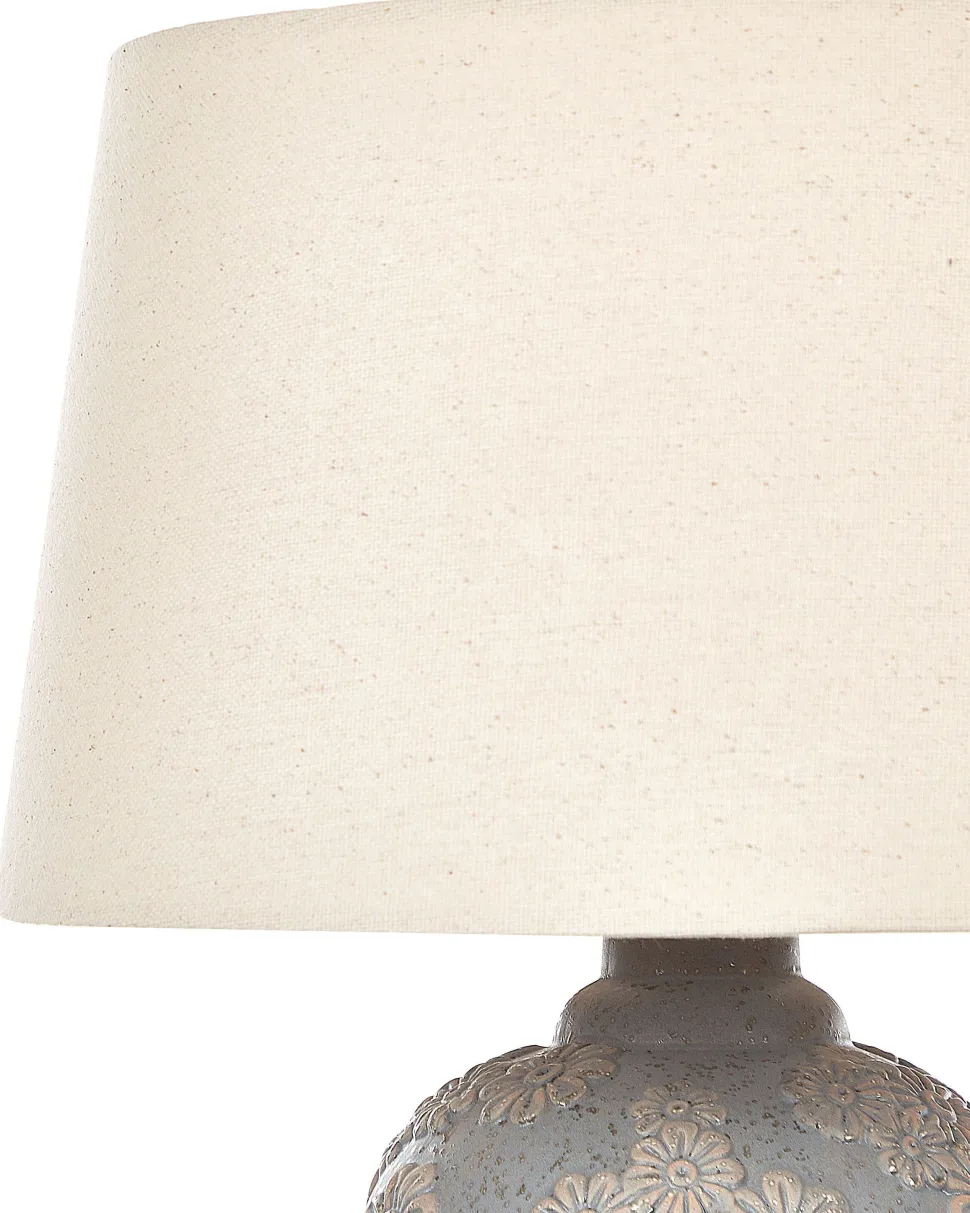 Tischlampe Grau / Beige 46 Cm Kegelform Ferrey