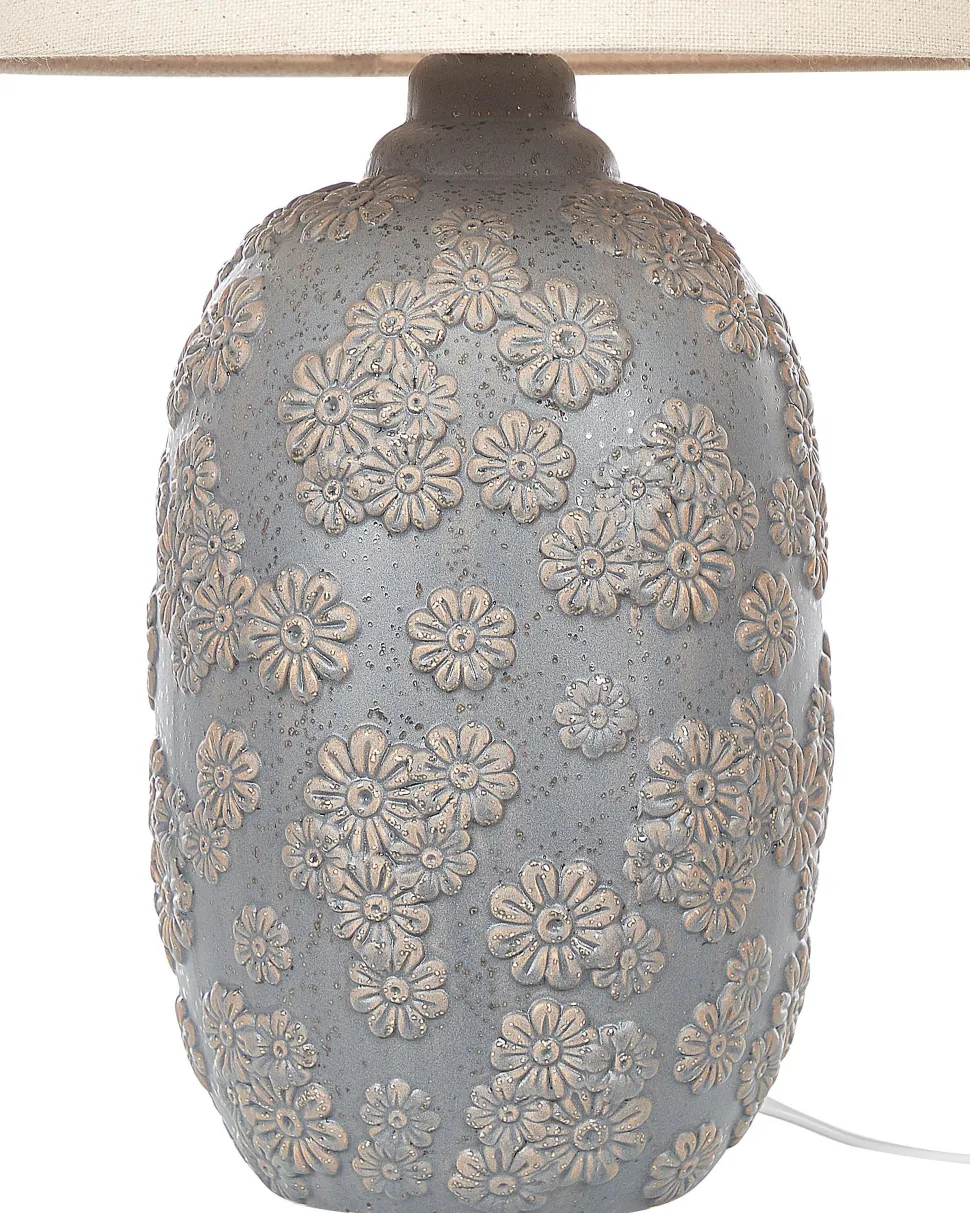 Tischlampe Grau / Beige 46 Cm Kegelform Ferrey