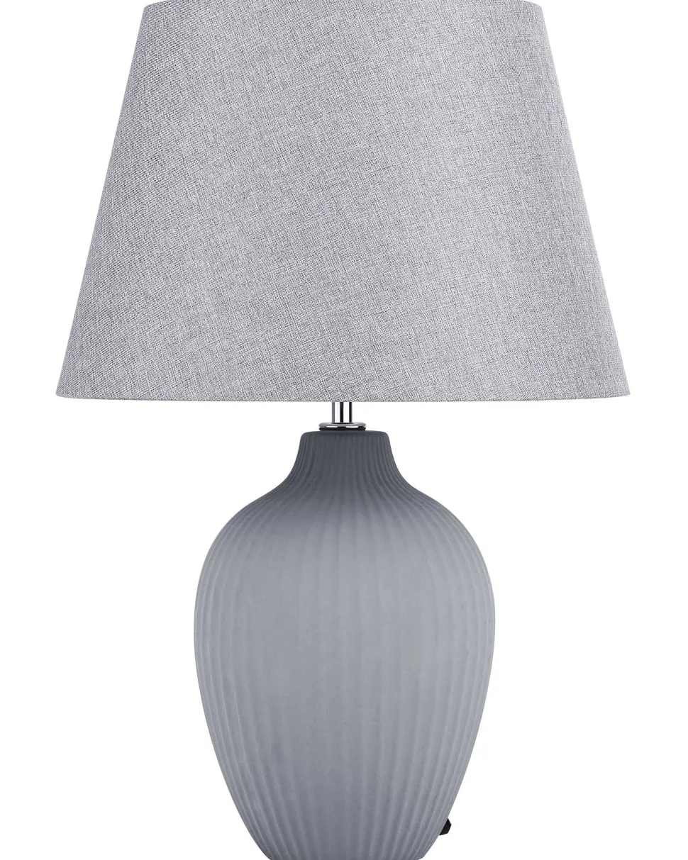 Tischlampe Grau 52 Cm Kegelform Fergus
