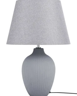 Tischlampe Grau 52 Cm Kegelform Fergus