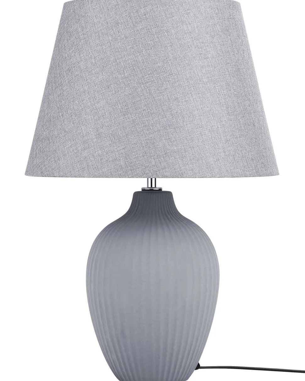 Tischlampe Grau 52 Cm Kegelform Fergus