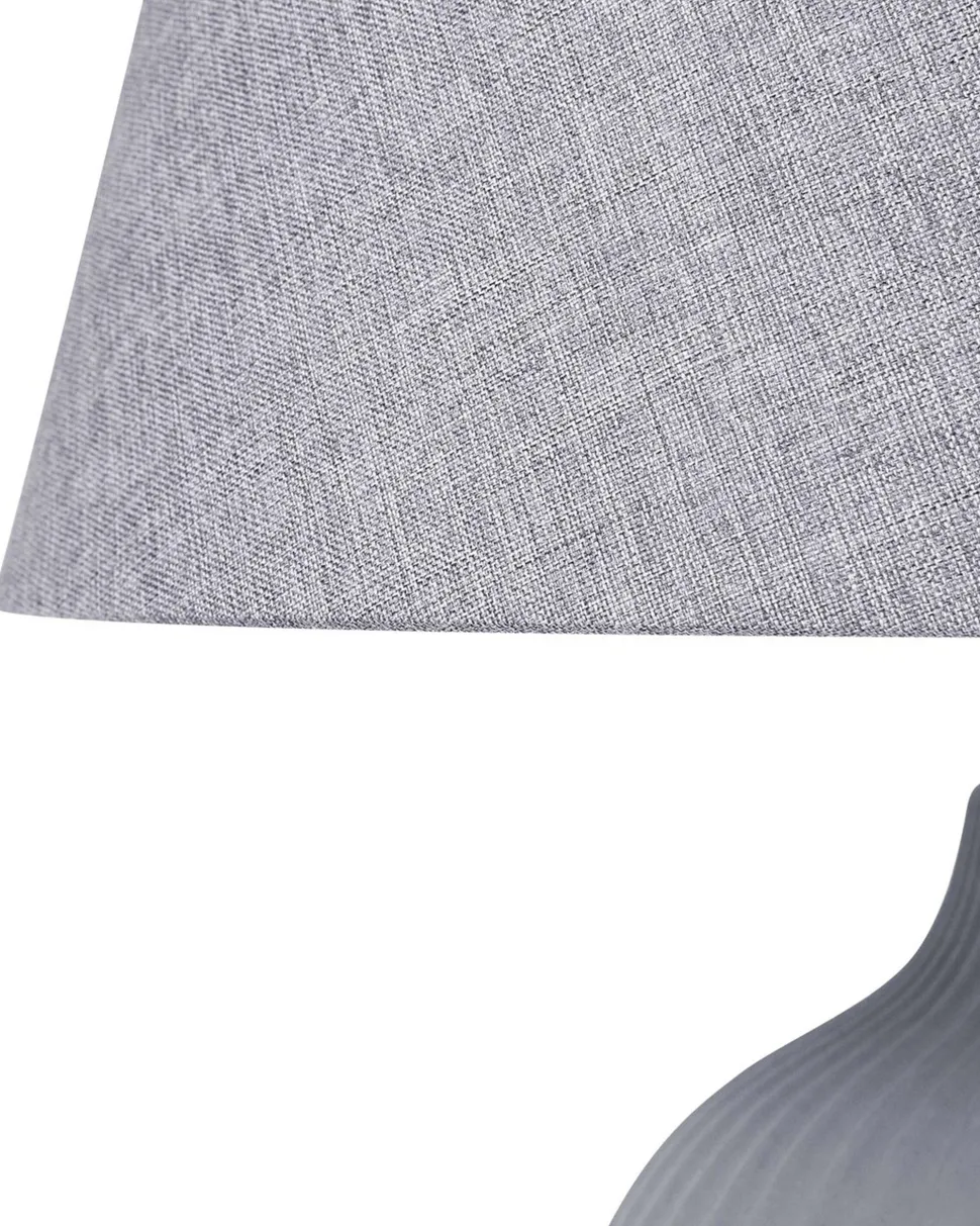 Tischlampe Grau 52 Cm Kegelform Fergus