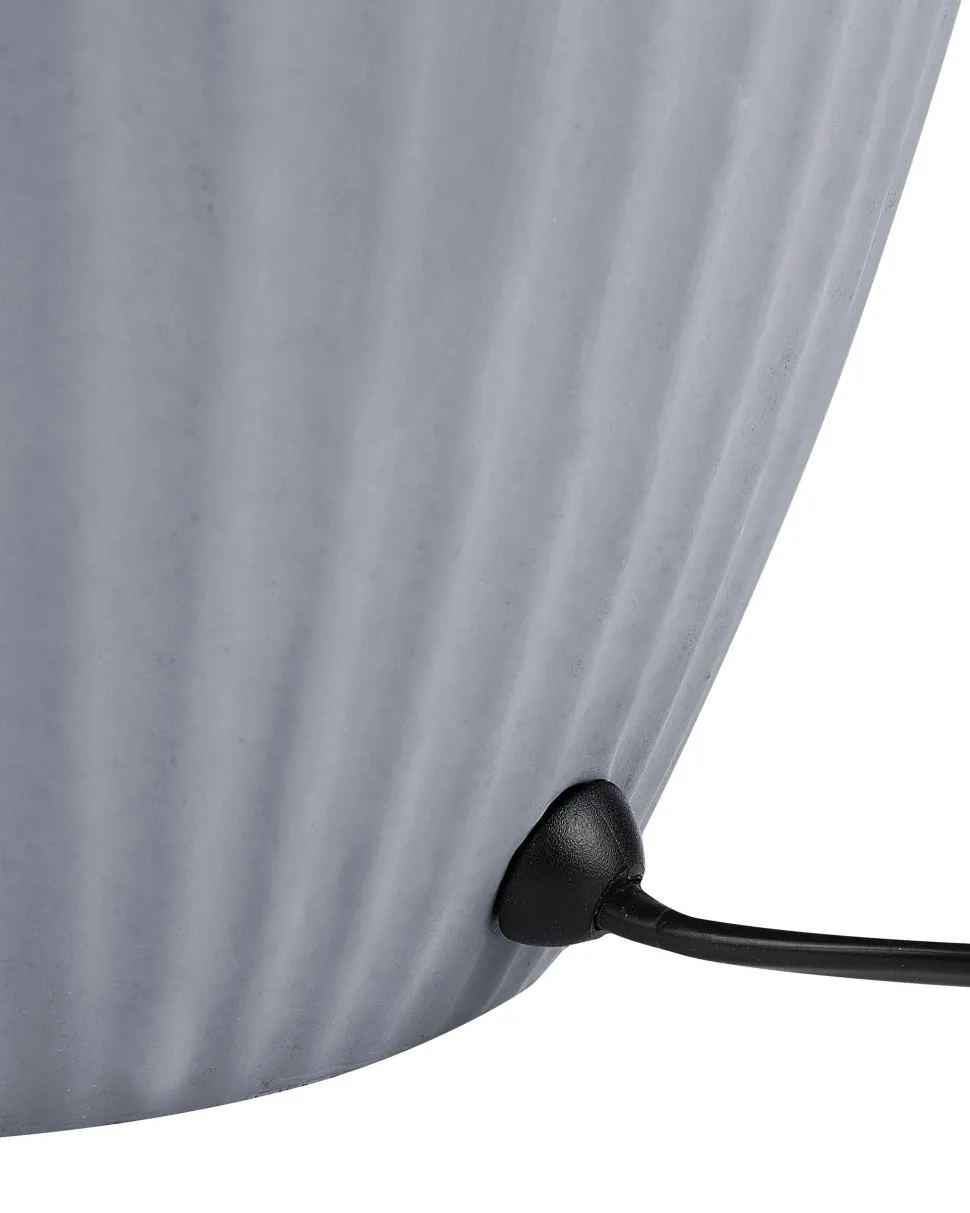 Tischlampe Grau 52 Cm Kegelform Fergus