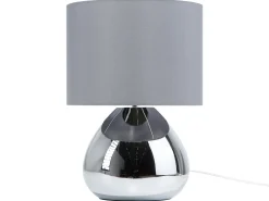 Tischlampe Grau 41 Cm Trommelform Ronava