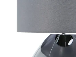 Tischlampe Grau 41 Cm Trommelform Ronava