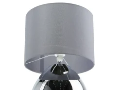 Tischlampe Grau 41 Cm Trommelform Ronava